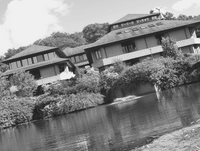 Image of County Hall in black and white