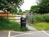 Image of the existing kissing gate in Berriew carpark